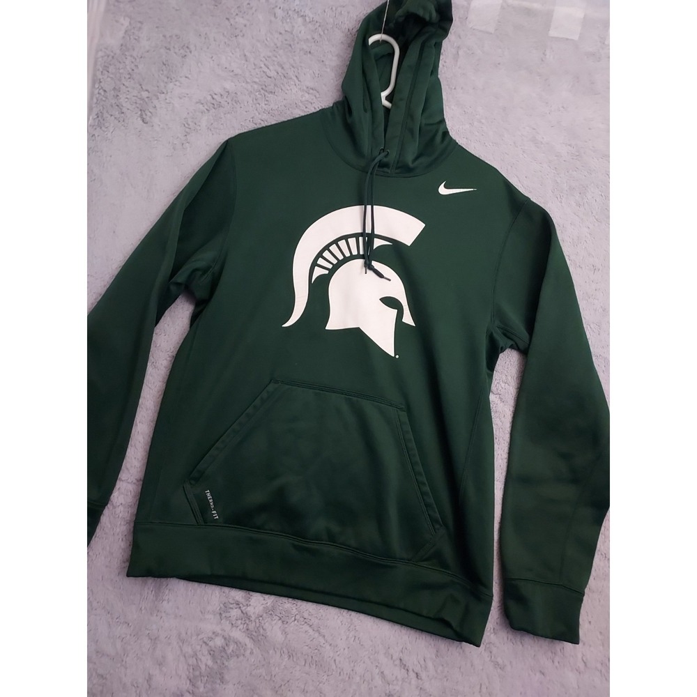 Michigan State Hoodie Mens Medium Nike Therma‎ Fit Spartans Graphic Drawstring M